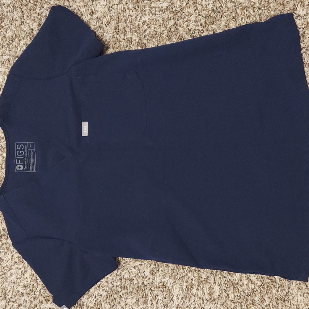 FIGS navy blue scrub top